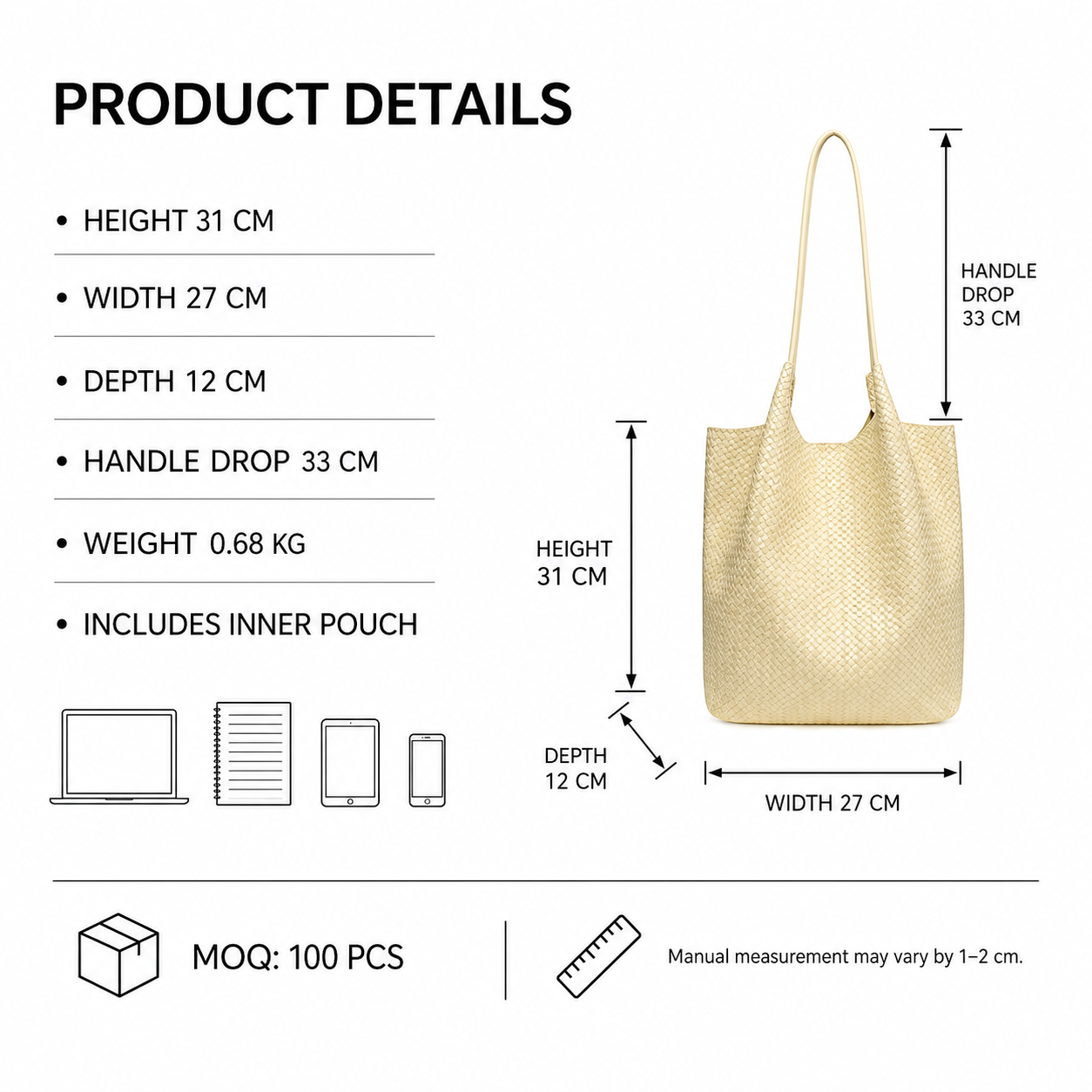 BAG-002 dimensions, features and minimum order quantity