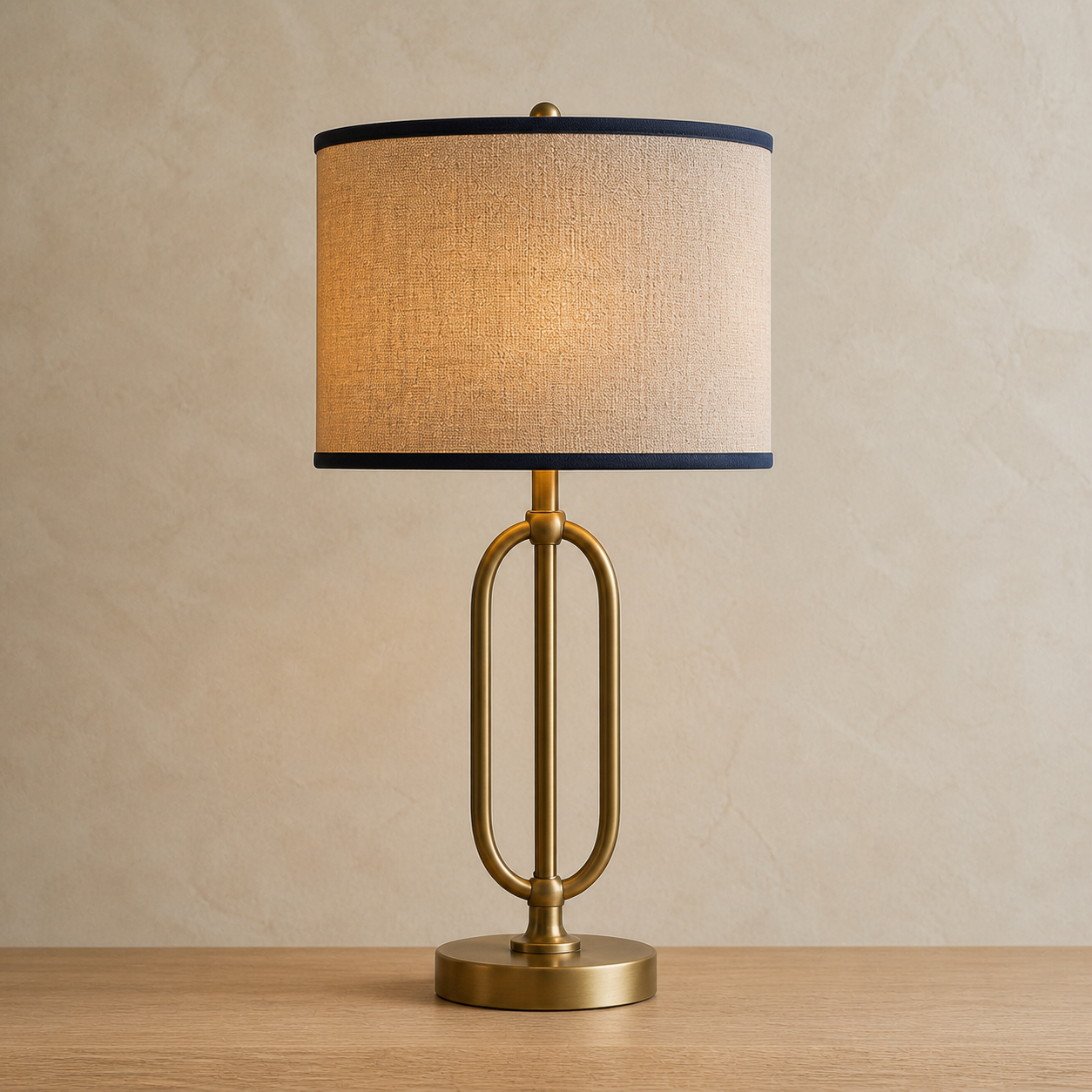 Flax Oval fabric lampshade